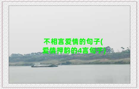 不相言爱情的句子(爱情押韵的4言句子)