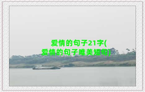 爱情的句子21字(爱情的句子唯美短句)